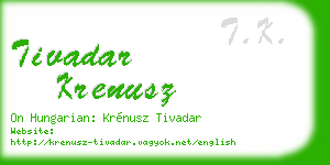 tivadar krenusz business card